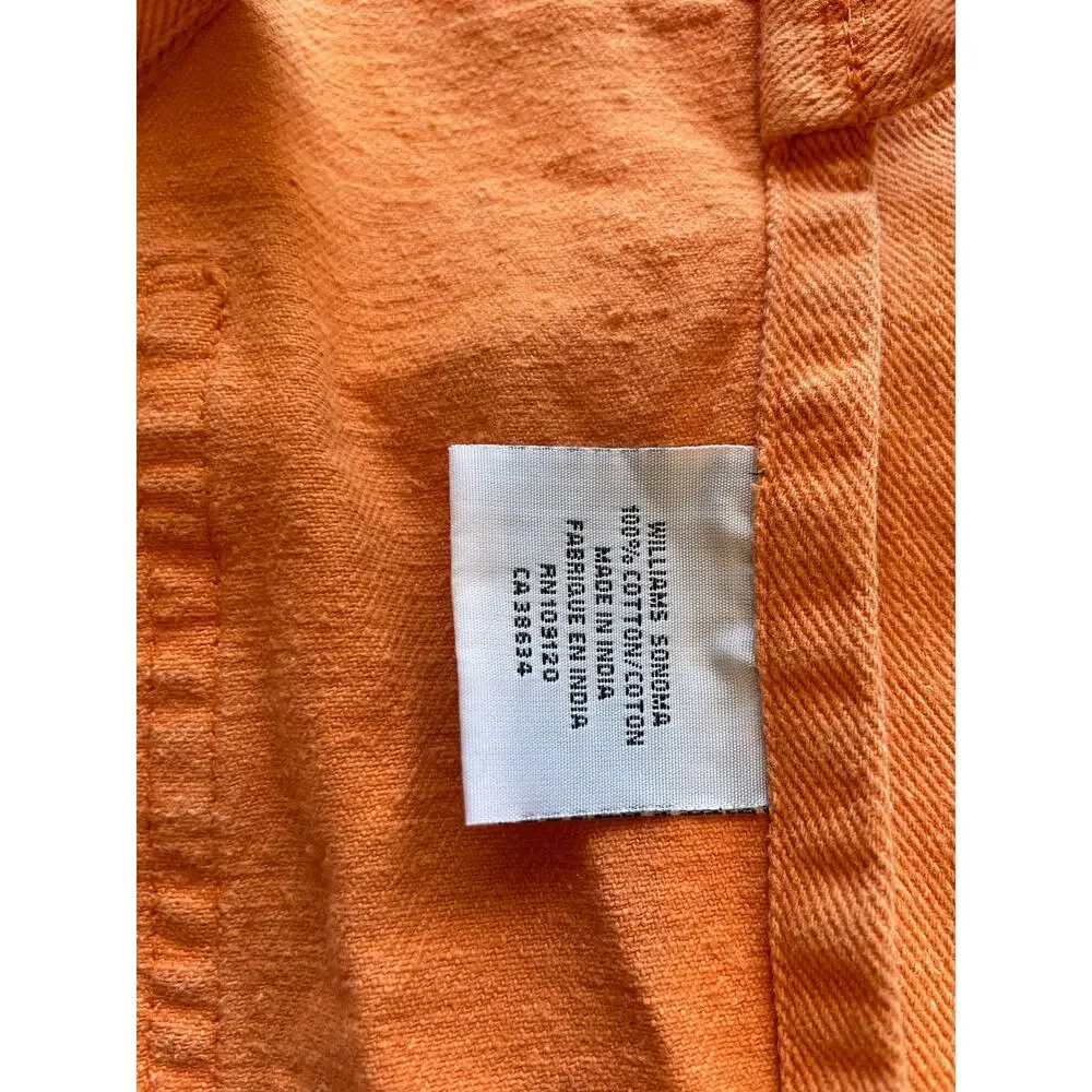 Williams Sonoma Children’s Fall Pumpkin Embroidered Orange Apron